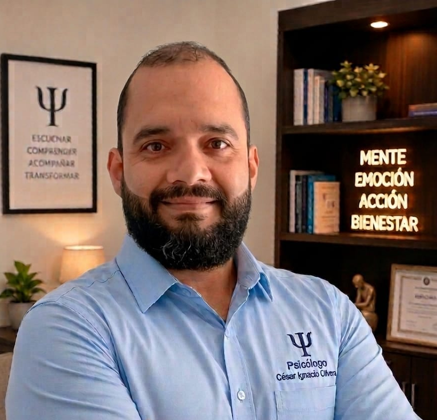 César Ignacio Olivera, psicólogo clínico y terapeuta en Colima
